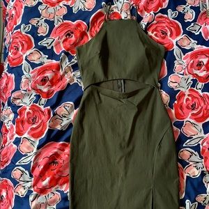 Olive green mini dress size S
